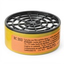 Cartucho Rc203 Vapor Organicos/Gases Acidos C/Carvao Ativad Classe1 Ca7072 Mascara Cg306 Carbograf